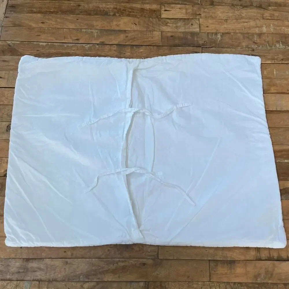 Garnet HIll White Quilted Standard Pillow Sham 100% Cotton Tie Closure